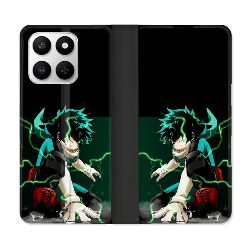 Housse cuir portefeuille Pour Honor 400 smart 5G Manga My Hero Academia Deku