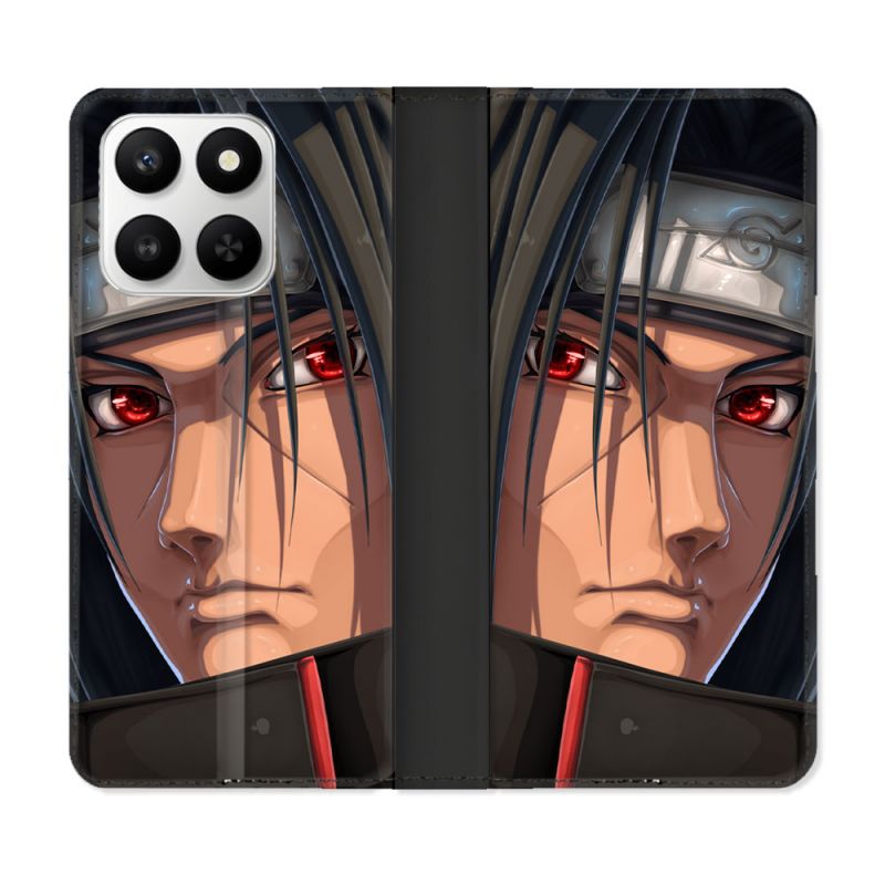 Housse cuir portefeuille Pour Honor 400 smart 5G Manga Naruto Itachi Visage