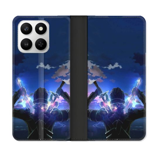 Housse cuir portefeuille Pour Honor 400 smart 5G Manga SAO sword Art Online Epee