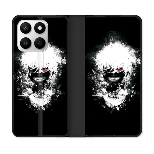 Housse cuir portefeuille Pour Honor 400 smart 5G Manga Tokyo Ghoul Kaneki Tag