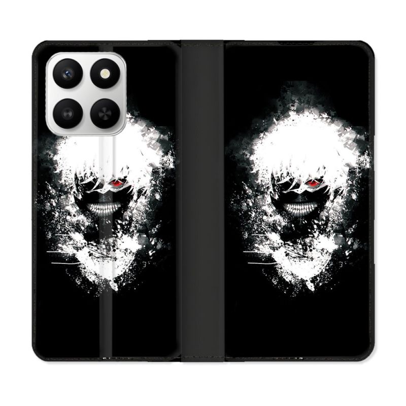 Housse cuir portefeuille Pour Honor 400 smart 5G Manga Tokyo Ghoul Kaneki Tag