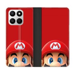 Housse cuir portefeuille Pour Honor 400 smart 5G Mario Rouge