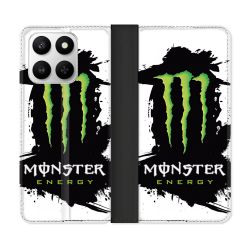 Housse cuir portefeuille Pour Honor 400 smart 5G Monster Energy Tache