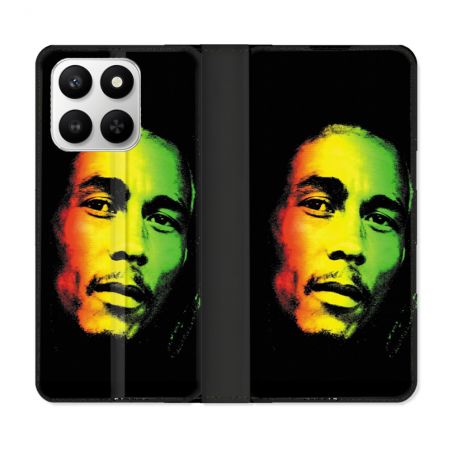 Housse cuir portefeuille Pour Honor 400 smart 5G Musique Bob Marley 2