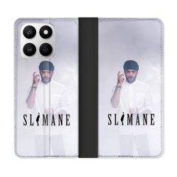 Housse cuir portefeuille Pour Honor 400 smart 5G Musique Slimane Blanc