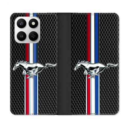 Housse cuir portefeuille Pour Honor 400 smart 5G Mustang