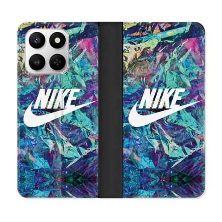 Housse cuir portefeuille Pour Honor 400 smart 5G Nike Turquoise