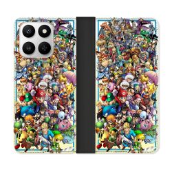 Housse cuir portefeuille Pour Honor 400 smart 5G Nintendo