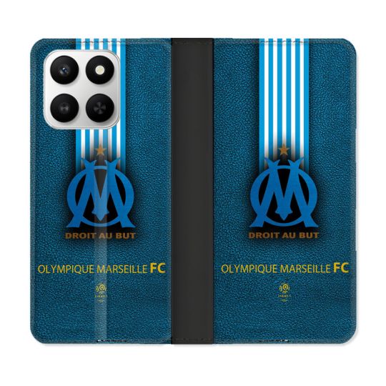 Housse cuir portefeuille Pour Honor 400 smart 5G Olympique Marseille OM Bande