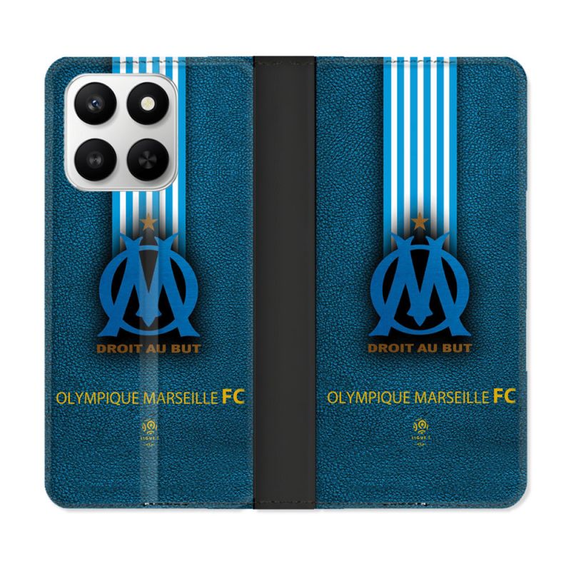 Housse cuir portefeuille Pour Honor 400 smart 5G Olympique Marseille OM Bande