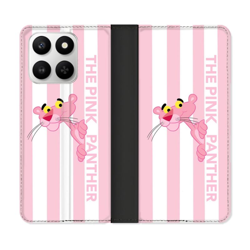 Housse cuir portefeuille Pour Honor 400 smart 5G Panthere Rose
