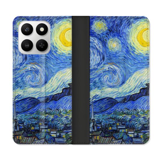 Housse cuir portefeuille Pour Honor 400 smart 5G Peinture La nuit étoilée