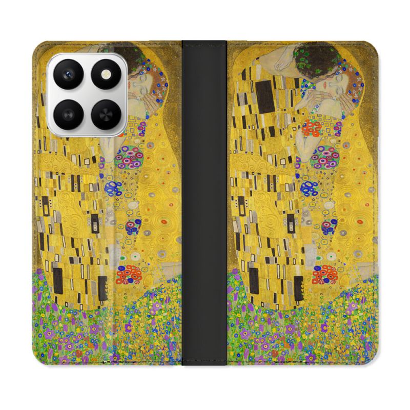 Housse cuir portefeuille Pour Honor 400 smart 5G Peinture Le Baiser