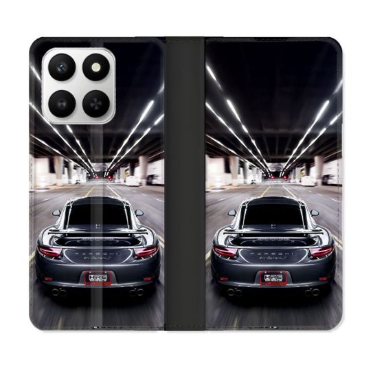Housse cuir portefeuille Pour Honor 400 smart 5G Porsche 911