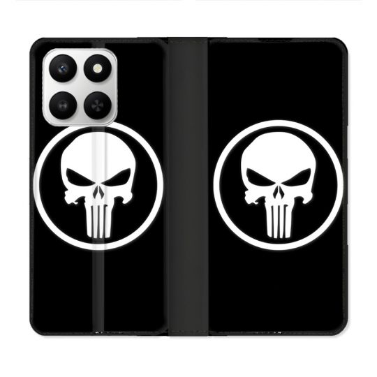 Housse cuir portefeuille Pour Honor 400 smart 5G Punisher