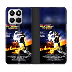 Housse cuir portefeuille Pour Honor 400 smart 5G Retour Vers Le Futur Affiche