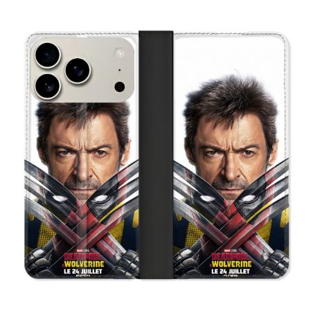Housse cuir portefeuille Pour Iphone 17 Pro Deadpool Affiche