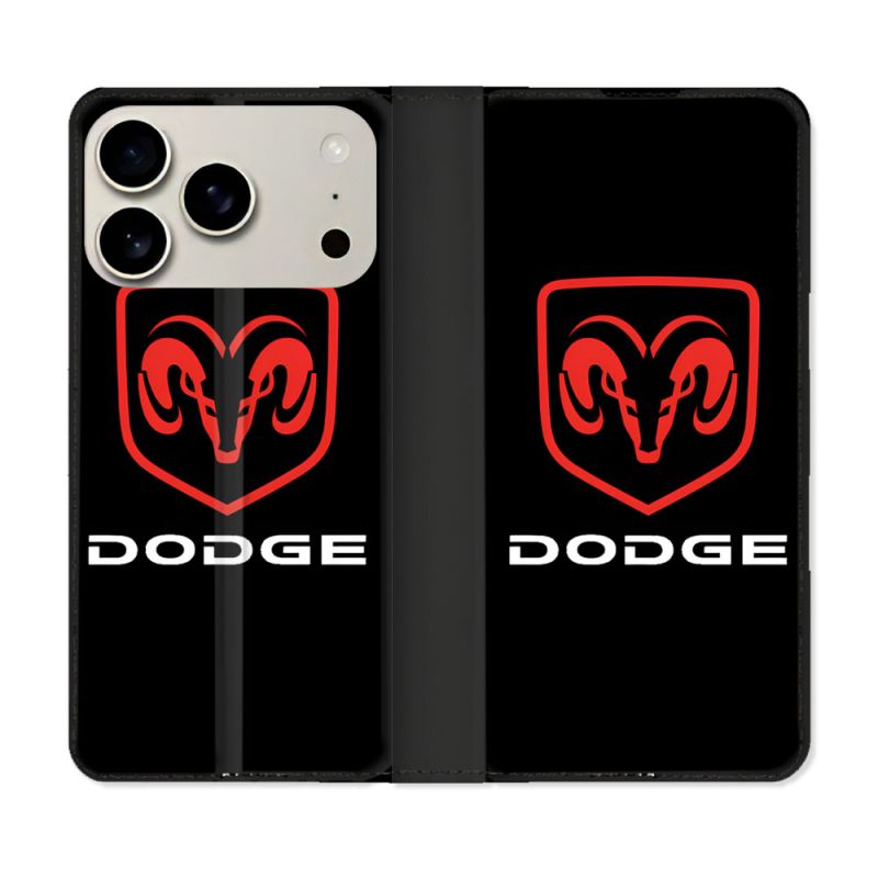 Housse cuir portefeuille Pour Iphone 17 Pro Dodge