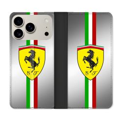 Housse cuir portefeuille Pour Iphone 17 Pro Ferrari Ligne