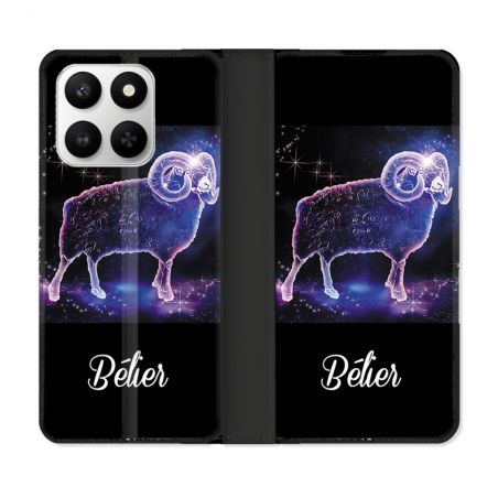 Housse cuir portefeuille Pour Honor 400 smart 5G Signe Zodiaque 2 Bélier