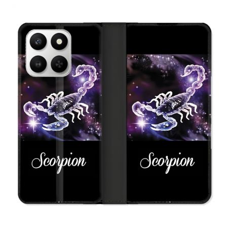 Housse cuir portefeuille Pour Honor 400 smart 5G Signe Zodiaque 2 Scorpion