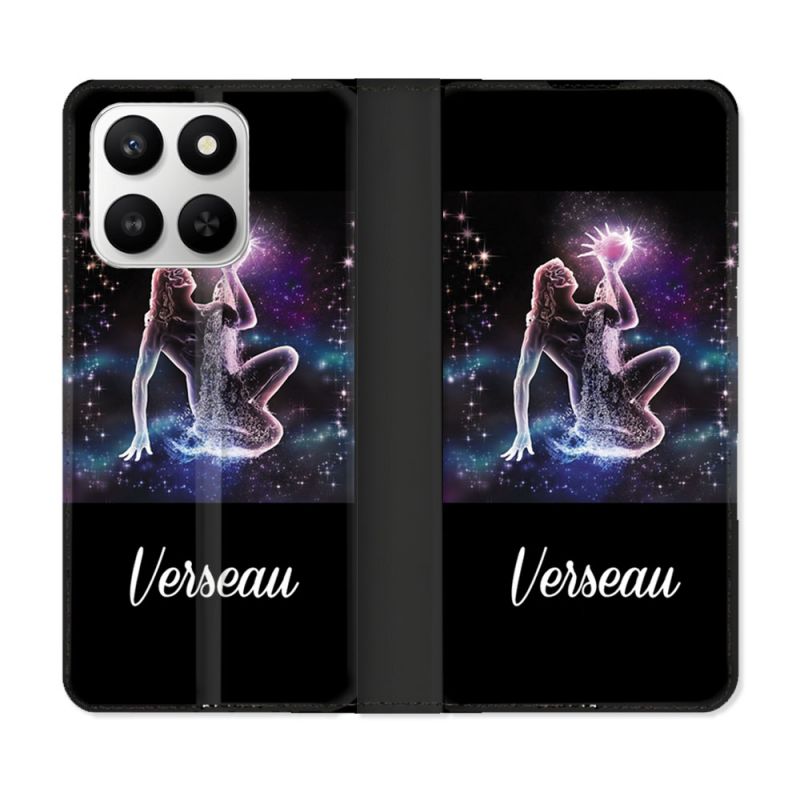 Housse cuir portefeuille Pour Honor 400 smart 5G Signe Zodiaque 2 Verseau