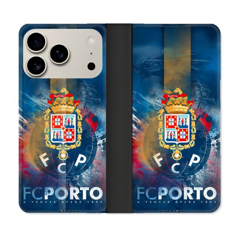 Housse cuir portefeuille Pour Iphone 17 Pro Foot FC Porto