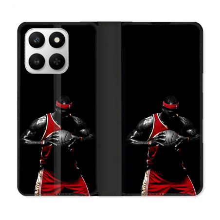 Housse cuir portefeuille Pour Honor 400 smart 5G Sport Basketeur