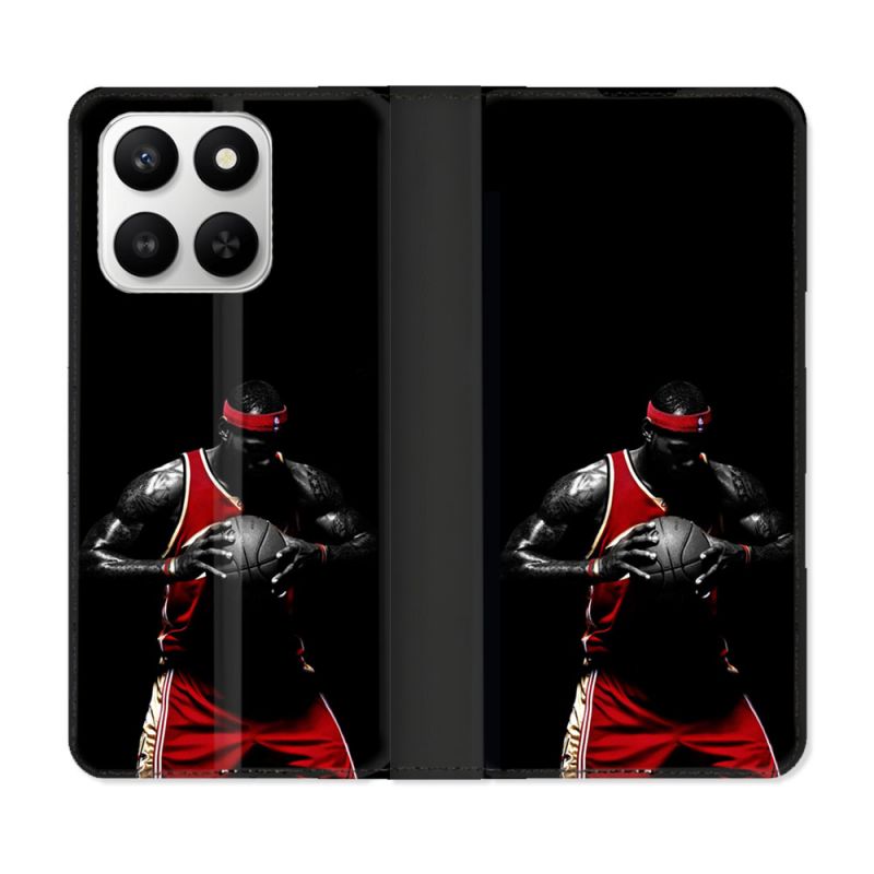 Housse cuir portefeuille Pour Honor 400 smart 5G Sport Basketeur