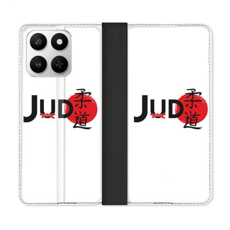 Housse cuir portefeuille Pour Honor 400 smart 5G Sport Judo Logo