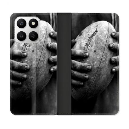 Housse cuir portefeuille Pour Honor 400 smart 5G Sport Rugby Ballon Vintage
