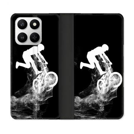 Housse cuir portefeuille Pour Honor 400 smart 5G Sport VTT Noir