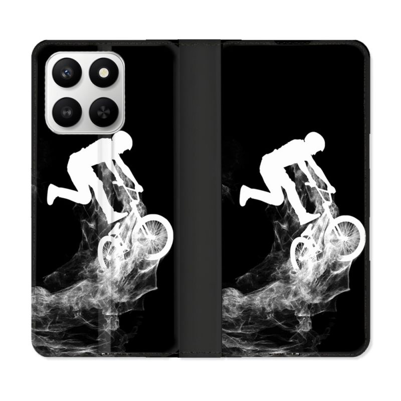 Housse cuir portefeuille Pour Honor 400 smart 5G Sport VTT Noir