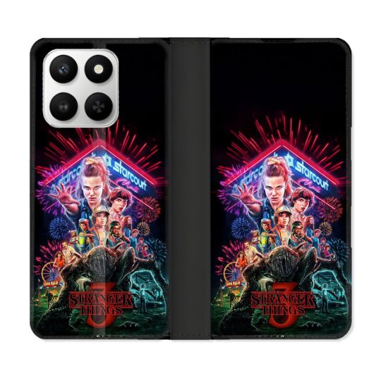 Housse cuir portefeuille Pour Honor 400 smart 5G Stranger Things Affiche 3