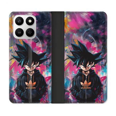 Housse cuir portefeuille Pour Honor 400 smart 5G Street Art Sangoku