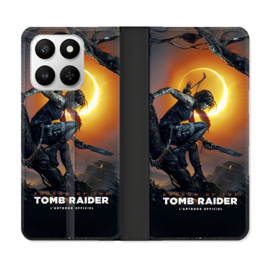 Housse cuir portefeuille Pour Honor 400 smart 5G Tomb Raider
