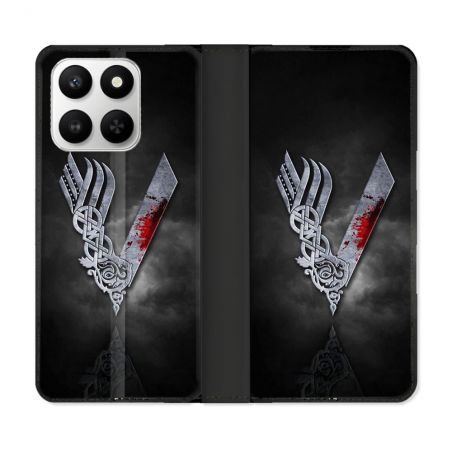 Housse cuir portefeuille Pour Honor 400 smart 5G Viking