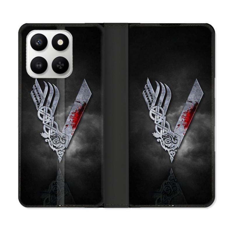 Housse cuir portefeuille Pour Honor 400 smart 5G Viking