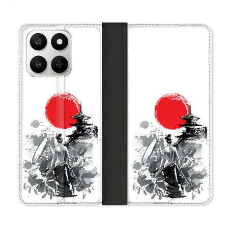 Housse cuir portefeuille Pour Honor 400 smart 5G Voyage Japon Femme