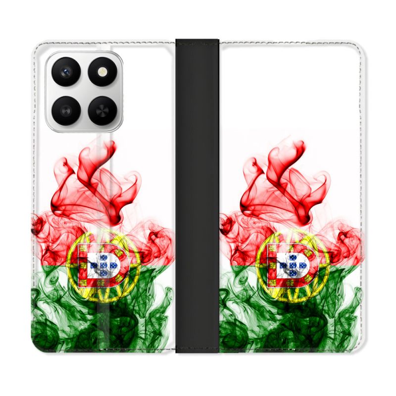 Housse cuir portefeuille Pour Honor 400 smart 5G Voyage Portugal Flamme