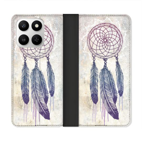 Housse cuir portefeuille Pour Honor 400 smart 5G Zen Attrape Reve Blanc