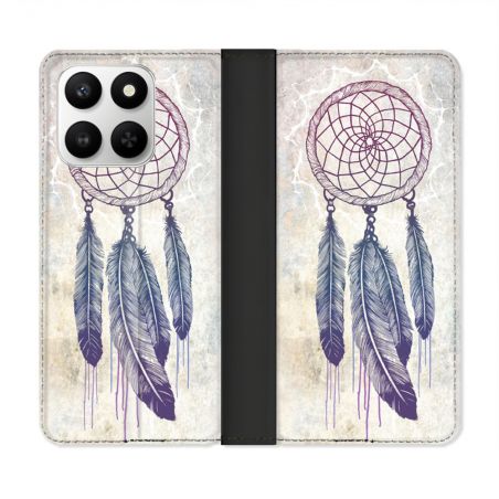 Housse cuir portefeuille Pour Honor 400 smart 5G Zen Attrape Reve Blanc