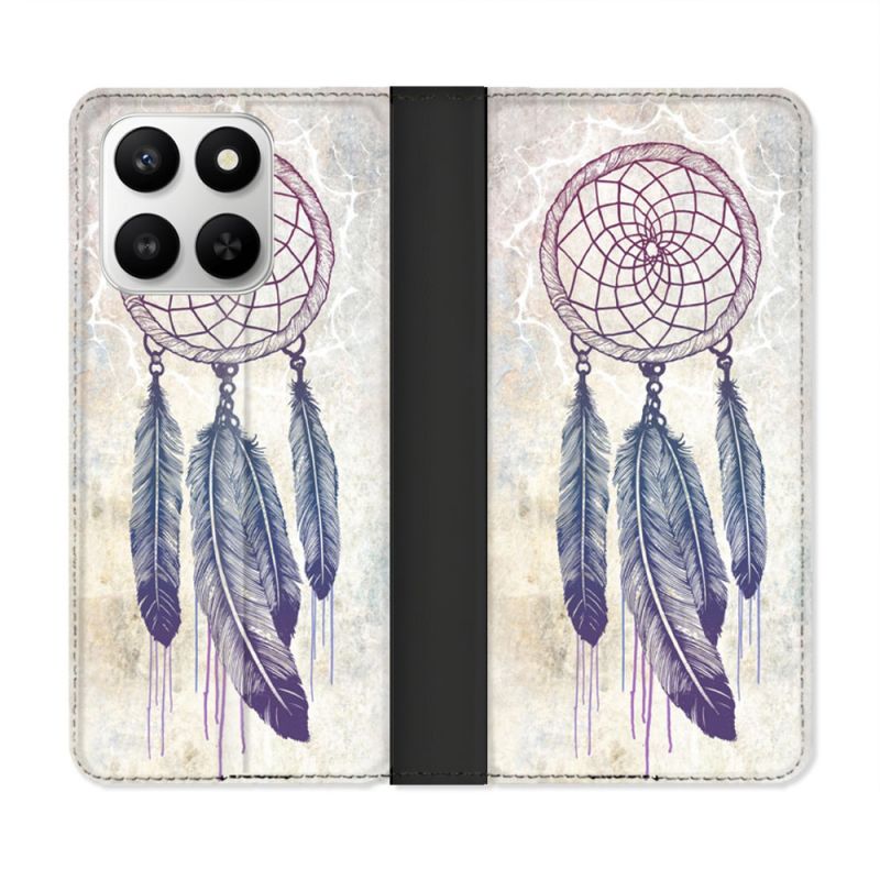 Housse cuir portefeuille Pour Honor 400 smart 5G Zen Attrape Reve Blanc