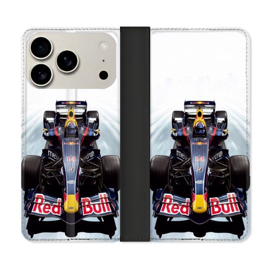 Housse cuir portefeuille Pour Iphone 17 Pro Formule 1 F1 Red Bull