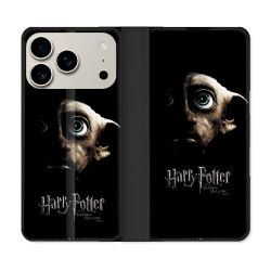Housse cuir portefeuille Pour Iphone 17 Pro Harry Potter Hollows Dobby