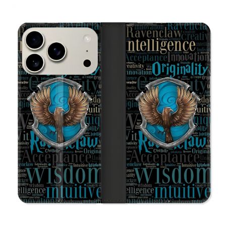 Housse cuir portefeuille Pour Iphone 17 Pro Harry Potter Serdaigle