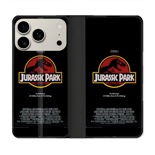 Housse cuir portefeuille Pour Iphone 17 Pro Jurassic Park Affiche
