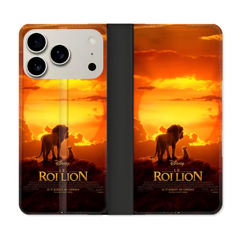 Housse cuir portefeuille Pour Iphone 17 Pro Le Roi Lion Affiche