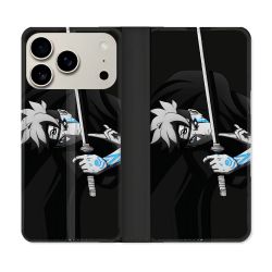 Housse cuir portefeuille Pour Iphone 17 Pro Manga Boruto Epée