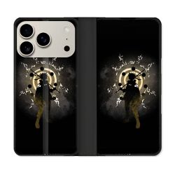 Housse cuir portefeuille Pour Iphone 17 Pro Manga Naruto Sage